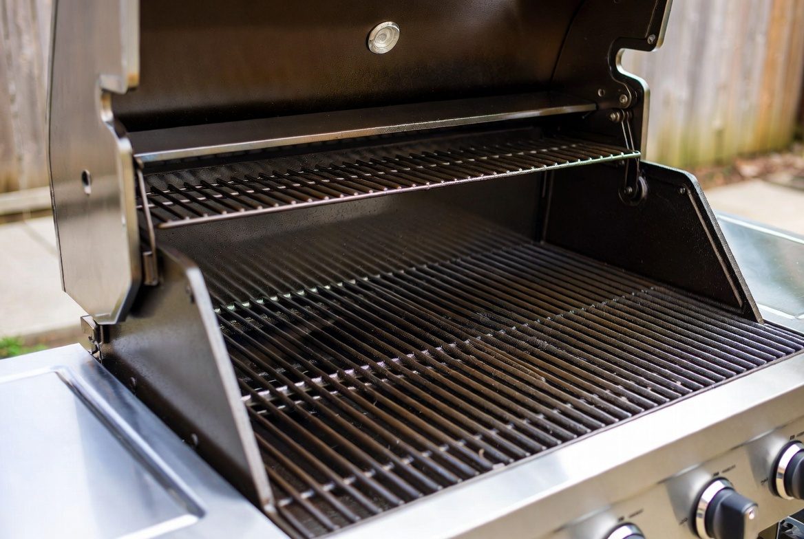 Grill grates after professional cleaning — clean and restored