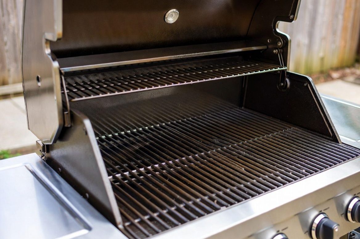 Clean grill grates close up